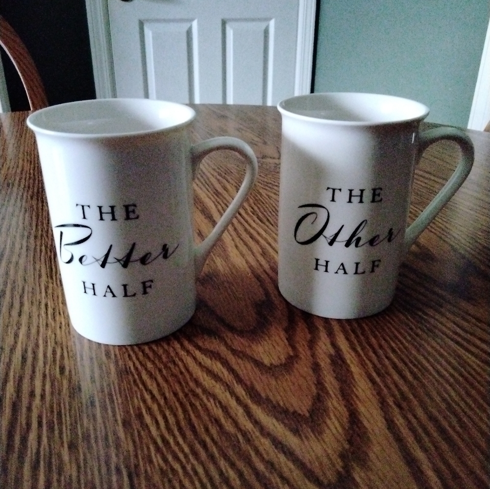 2 Coffee Cups His & Her's Beautiful
